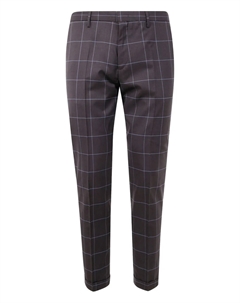 Клетчатые брюки строгого кроя, коричневый Paul smith