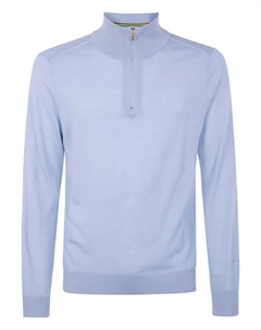 Свитер с высоким воротом и полумолнией, синий Paul smith