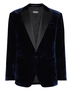 Бархатный пиджак, синий Dsquared2