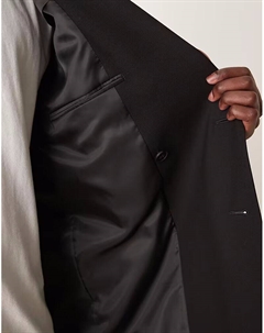 Двубортный свободный пиджак черного цвета Asos design