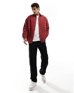 DESIGN – рубашка ржаво-красного цвета Asos