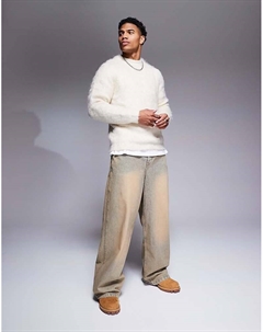 DESIGN — пушистый вязаный свитер овсяного цвета Asos