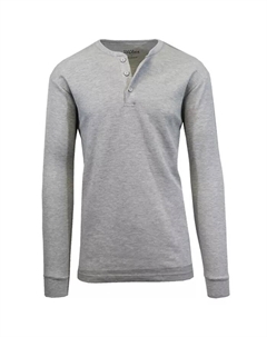 Мужская термофутболка с длинным рукавом Henley, серый Galaxy by harvic
