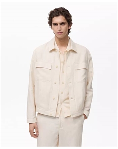 Мужская льняная рубашка в стиле боулинг, коричневый/бежевый Mango