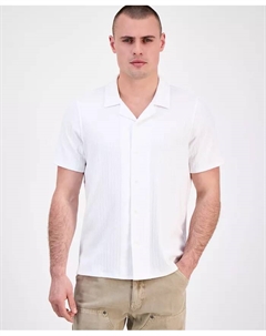 Мужская кембриджская рубашка с коротким рукавом Spencer Printed на пуговицах, белый Guess