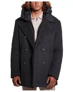 Пальто with Removable Nylon Hooded Inset, серый Guess