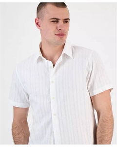 Мужская рубашка Wimbley Regular-Fit в полоску с пуговицами, белый Guess