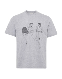 Футболка с принтом эскиза, серый Jw anderson