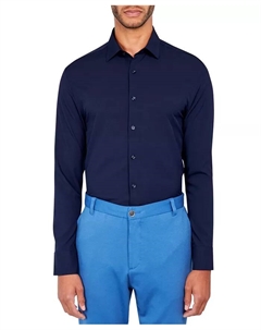 Мужская классическая рубашка Ceremony Performance с охлаждающим эффектом, из эластичной ткани, синий Construct