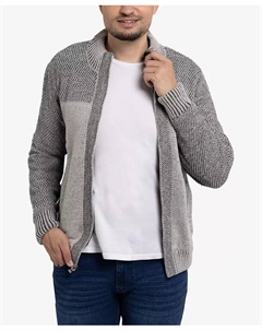 Толстовка Men's Color Blocked Full-Zip High Neck Sweater Jacket, коричневый/бежевый X-ray