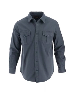 Мужская утепленная универсальная рубашка на пуговицах с длинными рукавами и эластичной тканью Overshirt, серый Thorogood