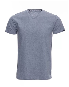 Мужская базовая футболка с V-образным вырезом и коротким рукавом, серый X-ray