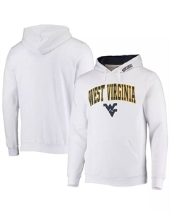 Мужская толстовка с капюшоном West Virginia Mountaineers Arch and Logo 3.0 Pullover Hoodie, белый Colosseum