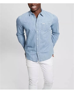 Мужская рубашка Ronnie с длинным рукавом, синий Guess