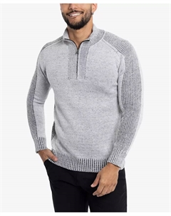 Мужской свитер с молнией на четверть, серый X-ray