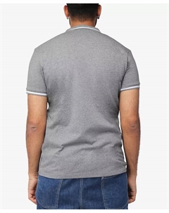 Мужская базовая короткая рубашка-поло с ребристой вязкой, серый X-ray