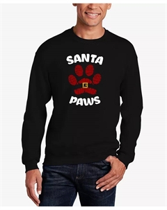 Мужской свитшот с принтом "Santa Paws", черный La pop art