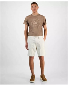 Мужские шорты в елочку с функциональными деталями, коричневый/бежевый Guess