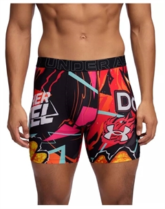 Мужские функциональные боксеры с сетчатыми вставками и принтом Performance Tech Mesh Graphic, 6", черный Under armour