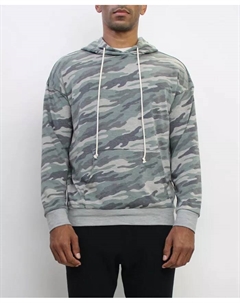 Мужская ультрамягкая облегченная камуфляжная толстовка с длинным рукавом и капюшоном, зеленый Coin 1804