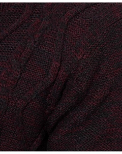 Мужской кардиган с шалевым воротником и косой вязкой, красный X-ray