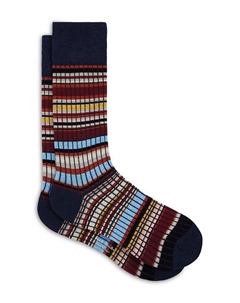 Сигнатурные ребристые носки в полоску Grid, мультиколор Paul smith