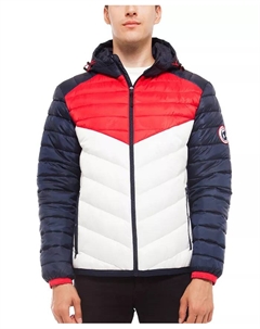 Куртка Light Weight Quilted Hooded, белый/темно-синий/красный Rokka&rolla