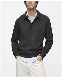 Мужская рубашка классического кроя на пуговицах, серый Mango