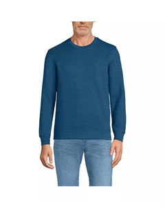 Мужской свитшот Serious Sweats с длинным рукавом, синий Lands' end