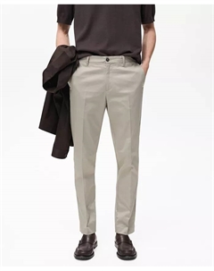 Мужские зауженные брюки чинос, белый Mango