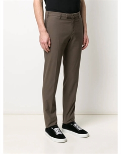 Строгие брюки прямого кроя, коричневый Incotex