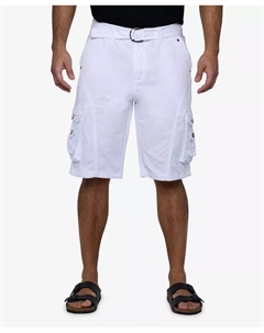 Мужские карго-шорты с поясом и застежкой на кнопках, белый X-ray
