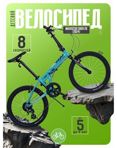 Детский велосипед S009 20, год 2024, цвет Синий Maxiscoo