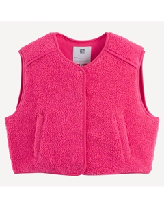 Жилет из шерпы розовый La redoute collections