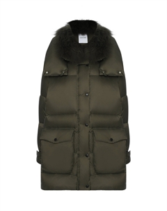 Куртка-пуховик с воротником из овчины Yves salomon