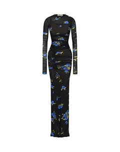 Платье с принтом "розы" Blumarine