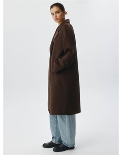 Двубортное пальто из драпа с содержанием шерсти Sela