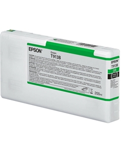 Картридж струйный Epson T913B (C13T913B00), зеленый, оригинальный, объем 200 мл для Epson SureColor SC-P5000/SC-P5000 Spectro/SC-P5000V/SC-P5000V Spectro