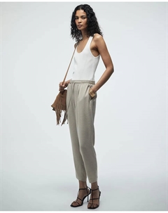 Брюки свободного кроя с текстурой, цвет Piedra Сфера