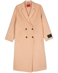 Двубортное пальто, нейтральный цвет Hugo