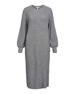 Вязаное платье Ditte, пятнистый серый Object