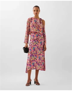 Юбка миди с оборкой, мультиколор Scalpers