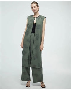 Жилет из льна с объемным эффектом, цвет Kaki Сфера