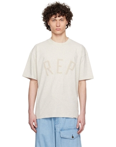 Футболка с аппликацией Rep', цвет cream marl Represent