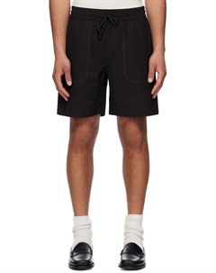 Шорты активные с контрастной строчкой, черный Coor