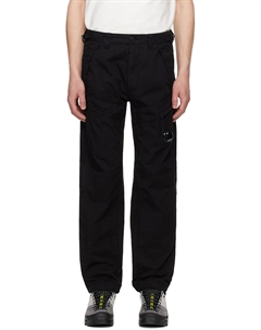 Хлопковые габардиновые классические карго-брюки, черный C.p. company