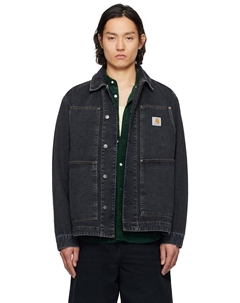 Джинсовая куртка Og double front с двумя карманами, черный Carhartt work in progress