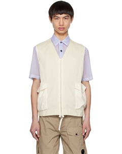 Жилетка-жилет Zip, белый C.p. company