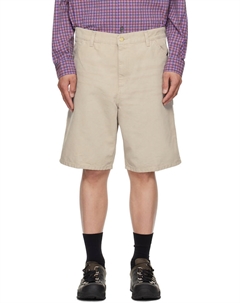 Шорты с одной наколенником, бежевый Carhartt work in progress