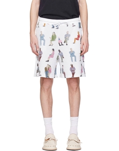 Шорты вафельные Printed, белый Jw anderson